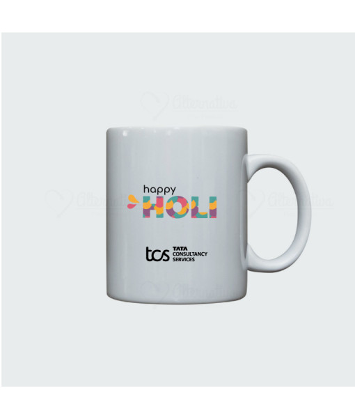 Caneca Cerâmica Branca Holi